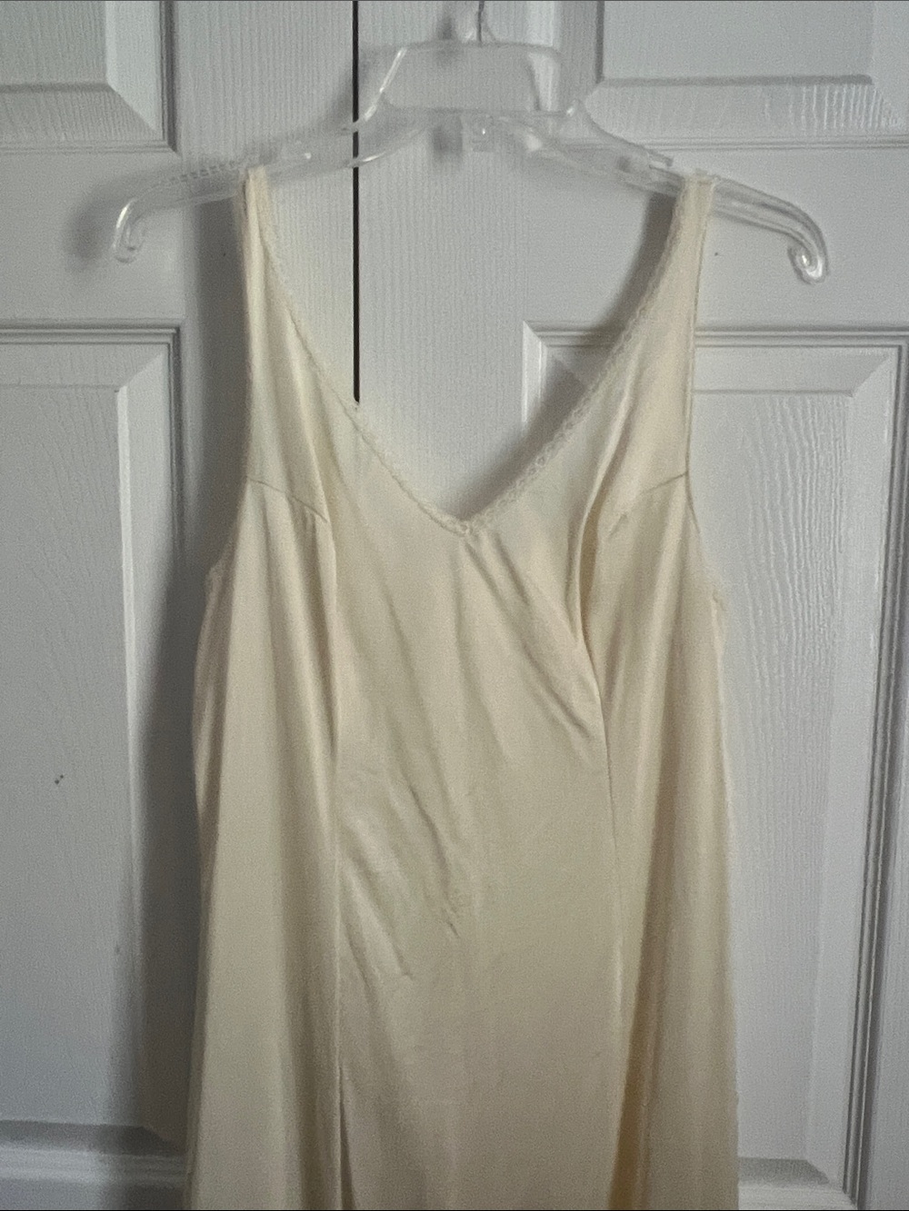 Source Unknown Vintage Cream Slip Dress